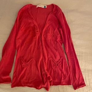 Anthropologie cardigan coral